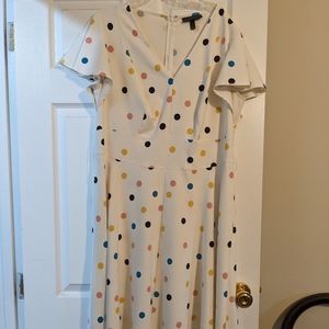Lane Bryant High Low Polka Dot Dress